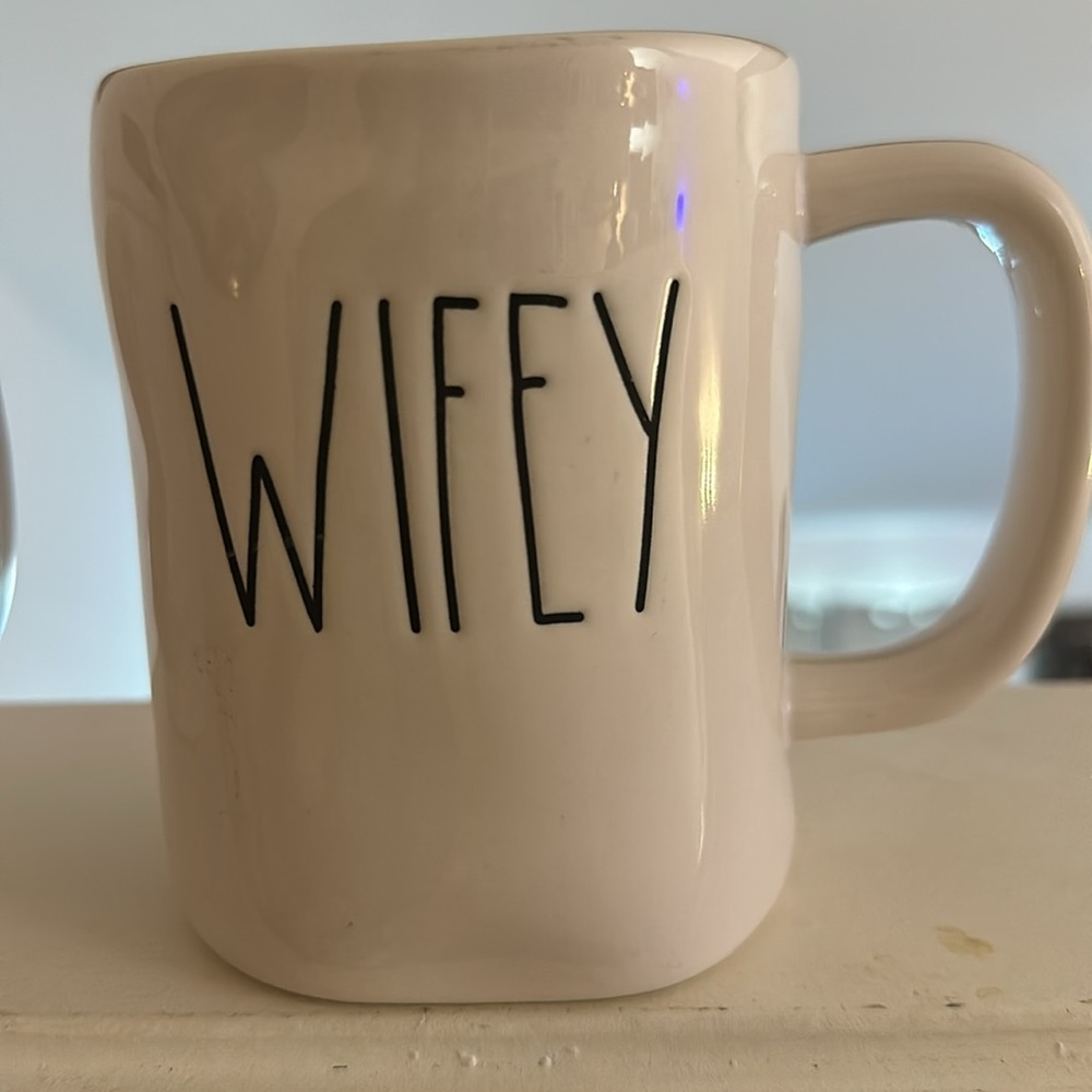 Three pink Rae Dunn mugs. - Picture 3 of 6